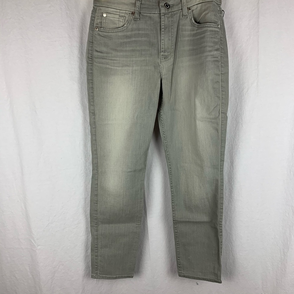 7 for all mankind gray cropped jeans